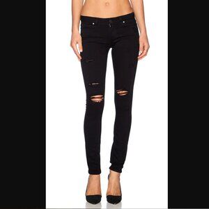 Paige Verdugo Skinny Jean in Black Shadow Destructed